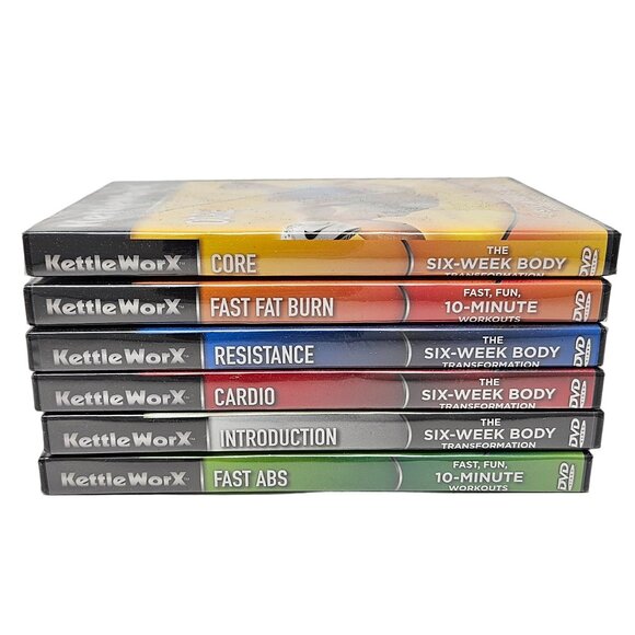 Kettle WorX Workout DVD Set Cardio Core Resistance Fast Fat Burn Core Fast Abs - Picture 1 of 14